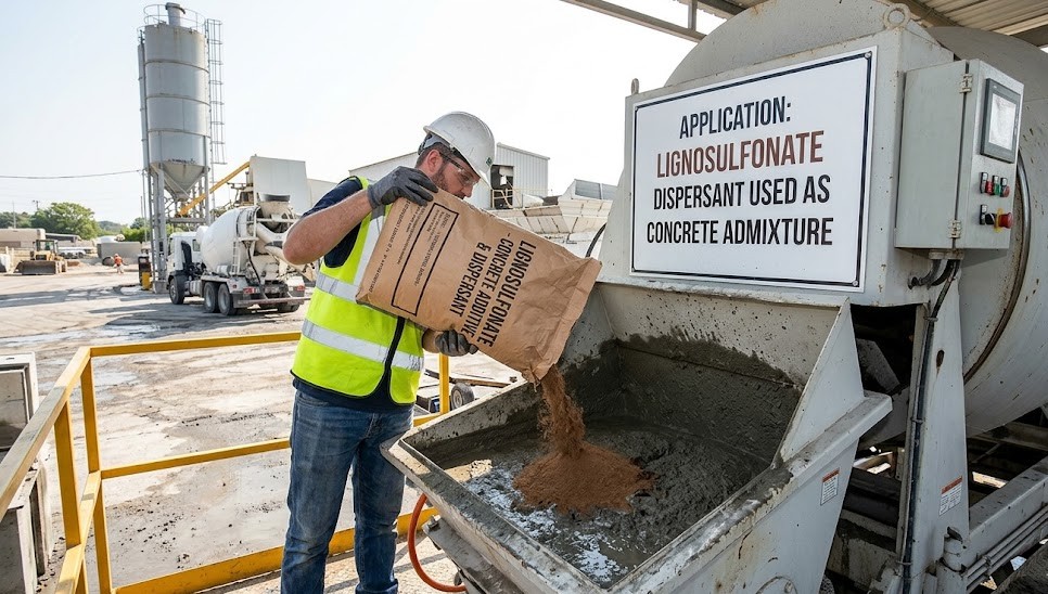 Lignosulfonate Used as Dispersant and concrete additive