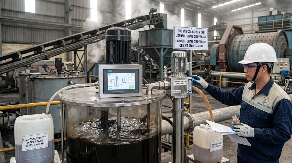 Lignosulfonate work as dispersant for coal water slurry