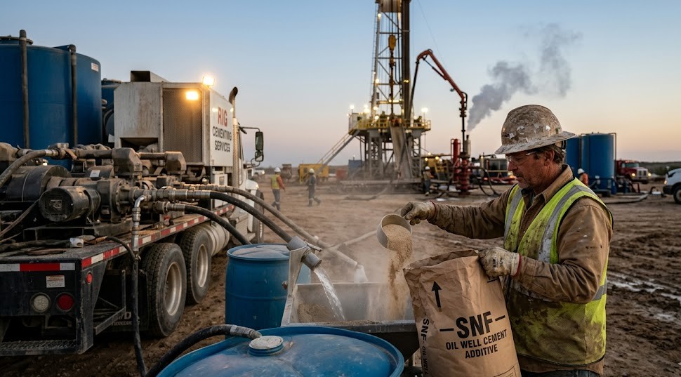 Sodium Naphthalene Formaldehyde is used as an oil well cement additive