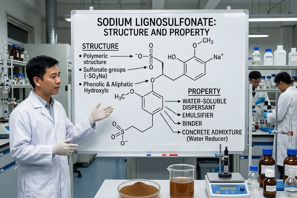 Sodium lignosulfonate structure and property