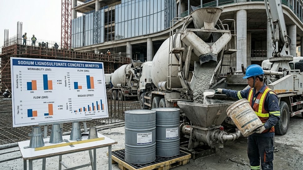 Sodium lignosulfonate used in construction