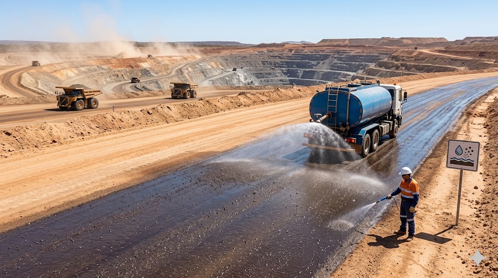 The use of sodium lignosulfonate as a dust suppressant