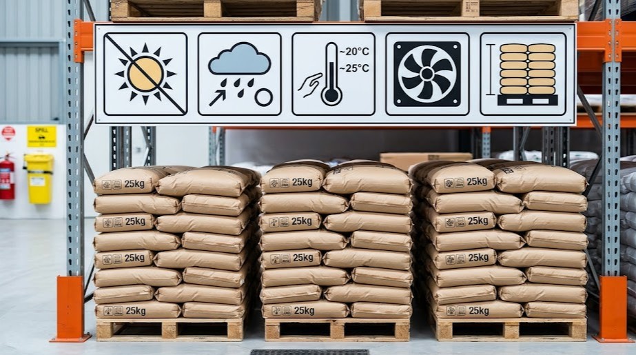 What specific storage conditions are recommended for sodium lignosulfonate?