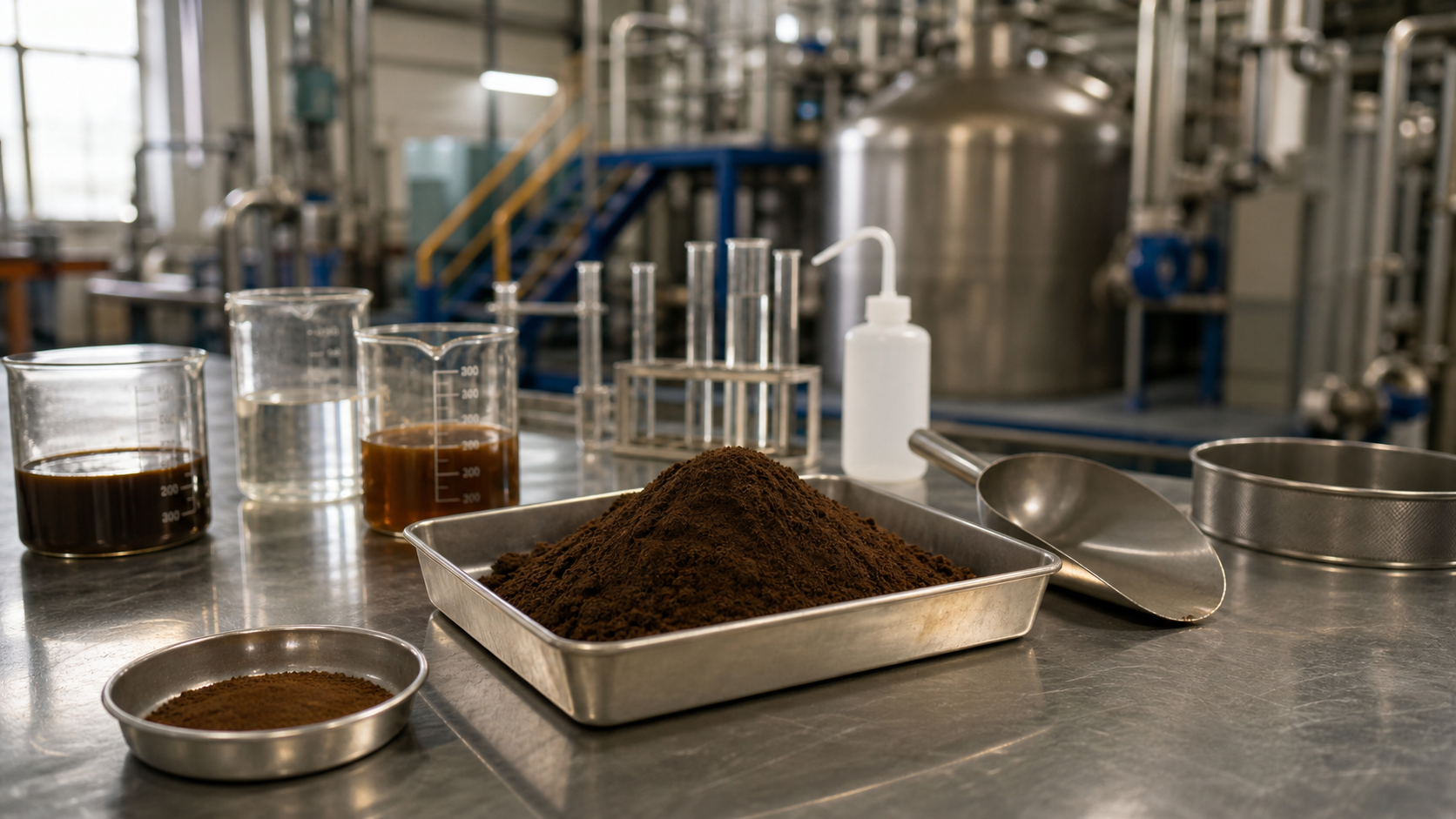 Sodium Lignosulfonate and its production process shown as industrial lignosulfonate for manufacturing quality control in a professional industrial chemical setting