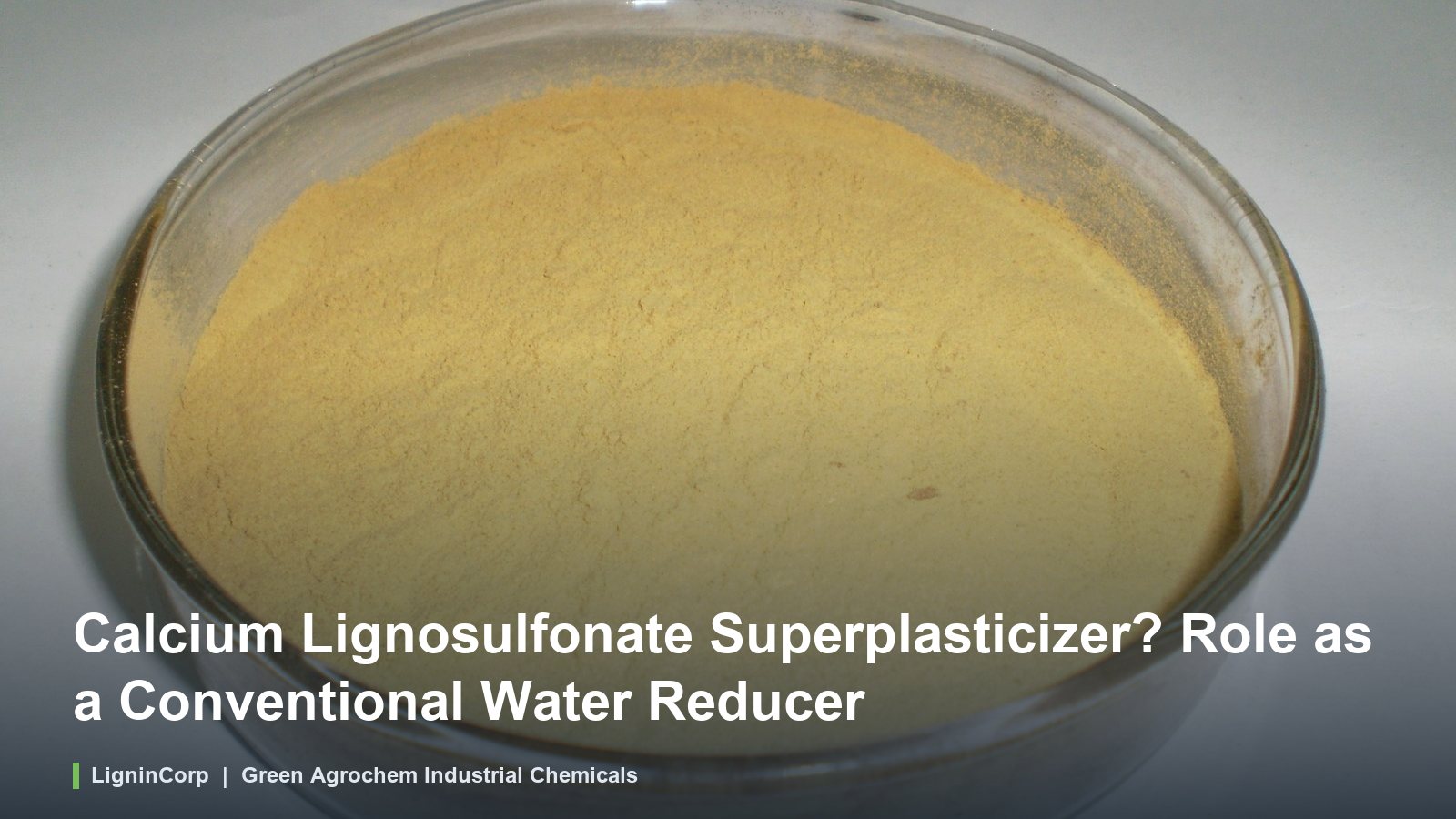 Calcium Lignosulfonate Superplasticizer? Role as a Conventional Water Reducer