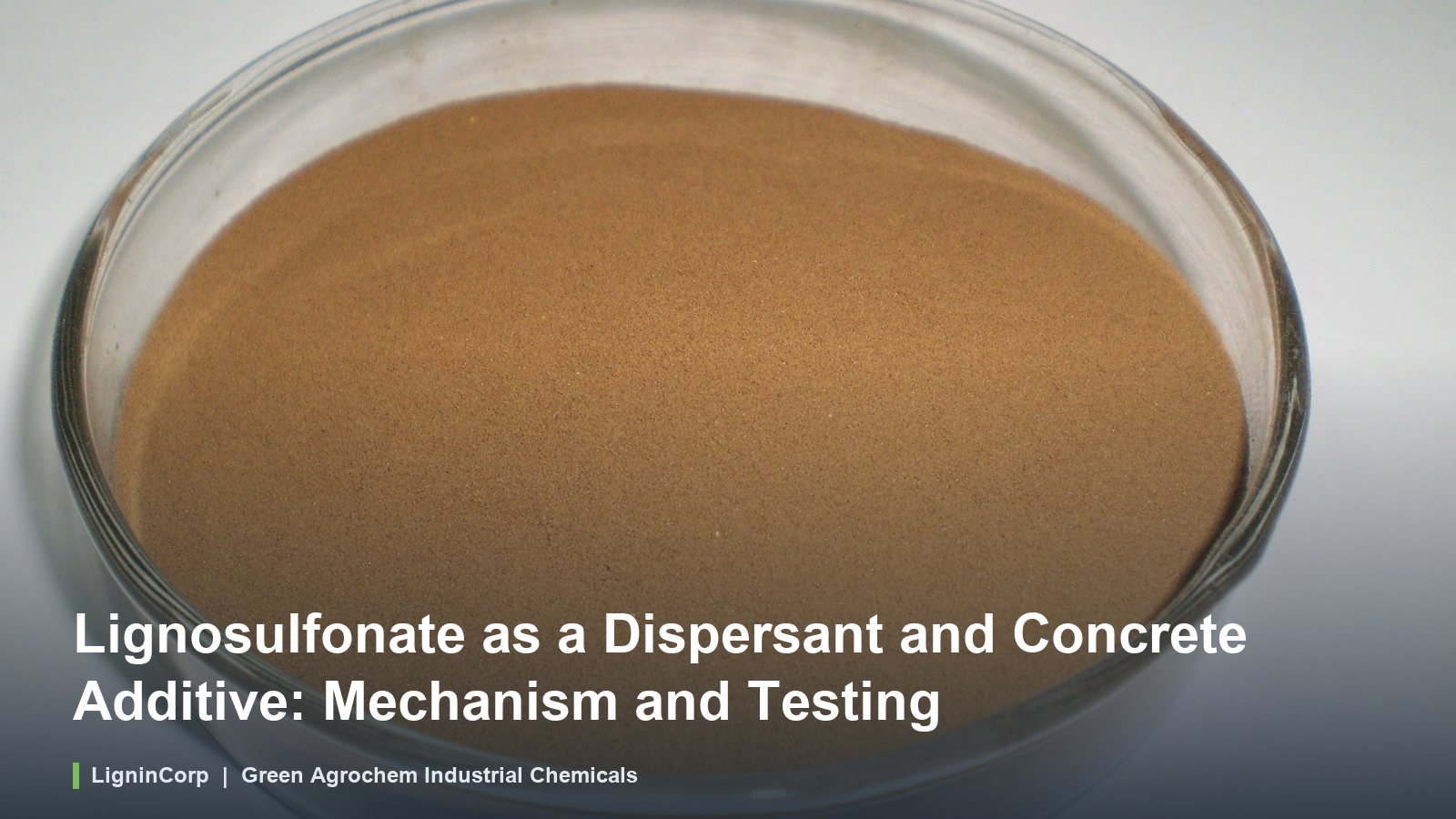 Lignosulfonate as a Dispersant and Concrete Additive: Mechanism and Testing