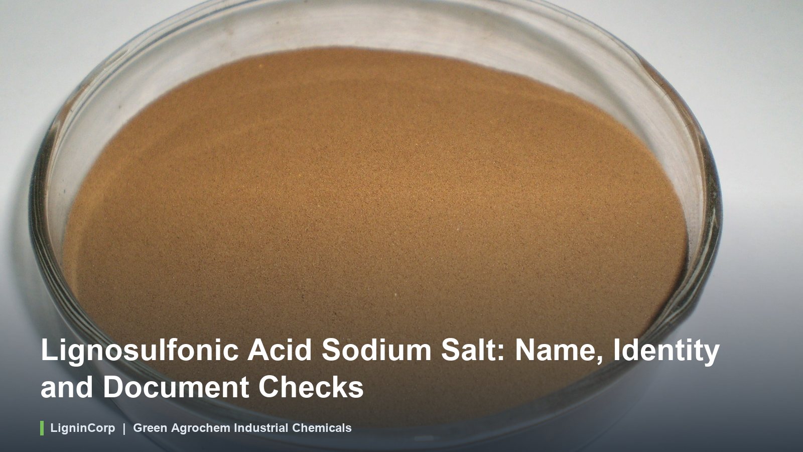 Lignosulfonic Acid Sodium Salt: Name, Identity and Document Checks