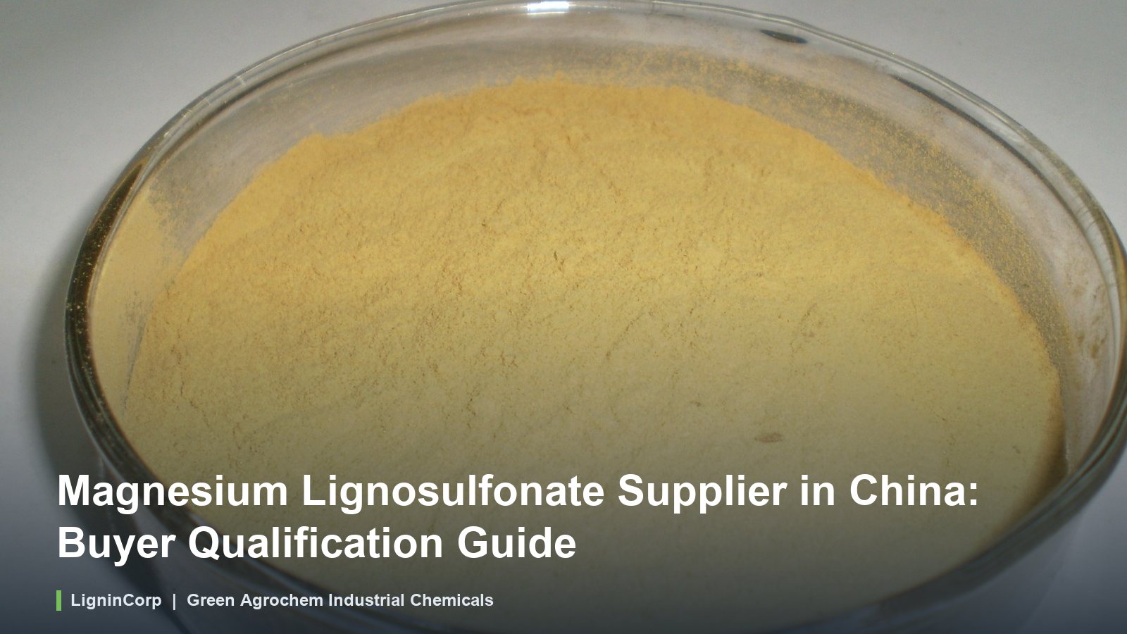 Magnesium Lignosulfonate Supplier in China: Buyer Qualification Guide