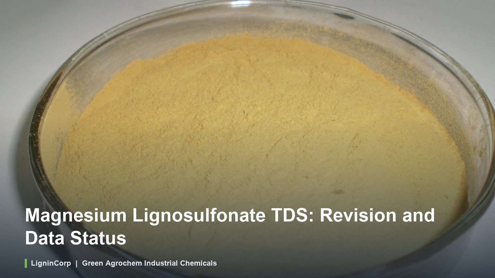 Magnesium Lignosulfonate TDS: Revision and Data Status