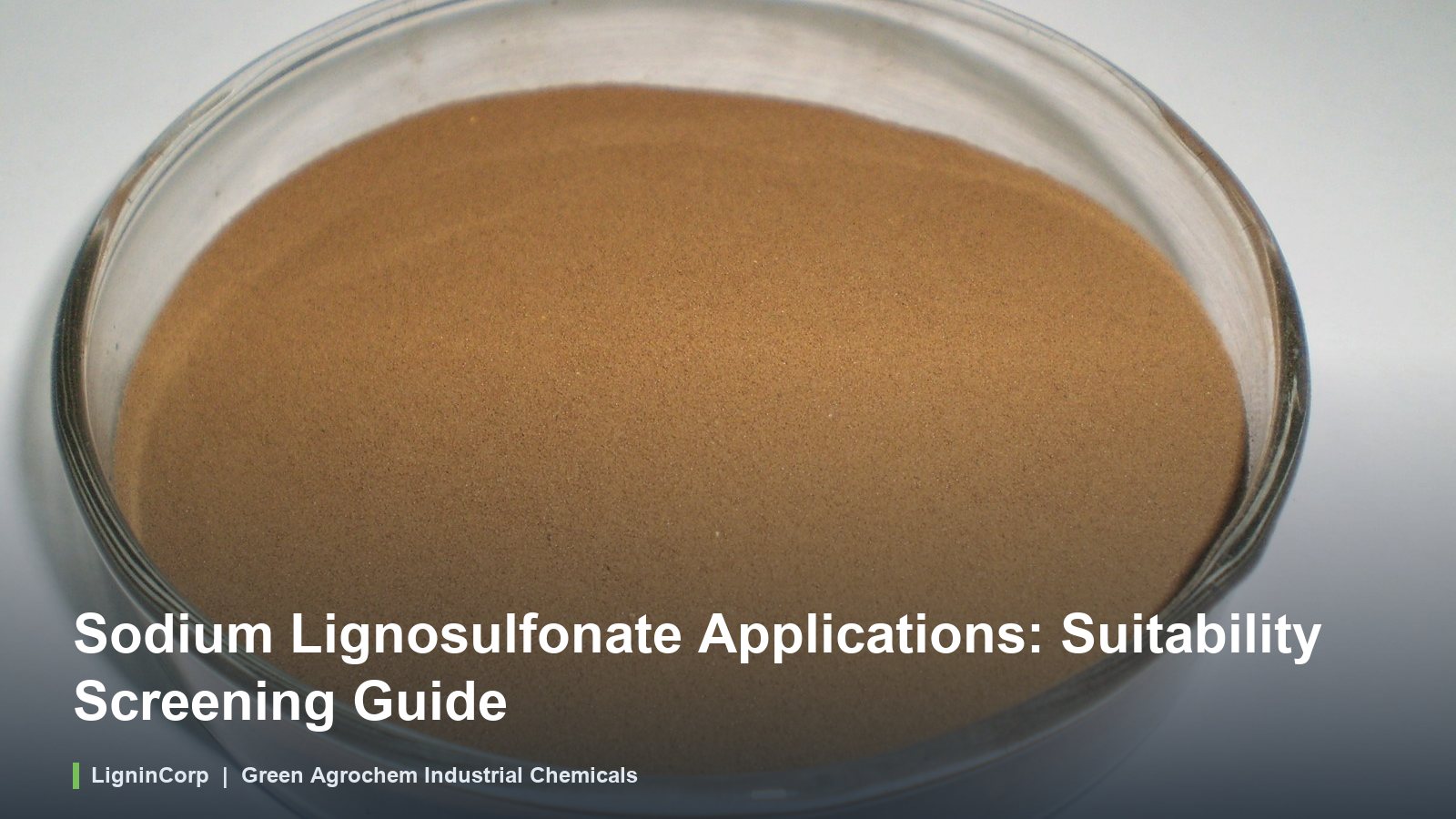 Sodium Lignosulfonate Applications: Suitability Screening Guide